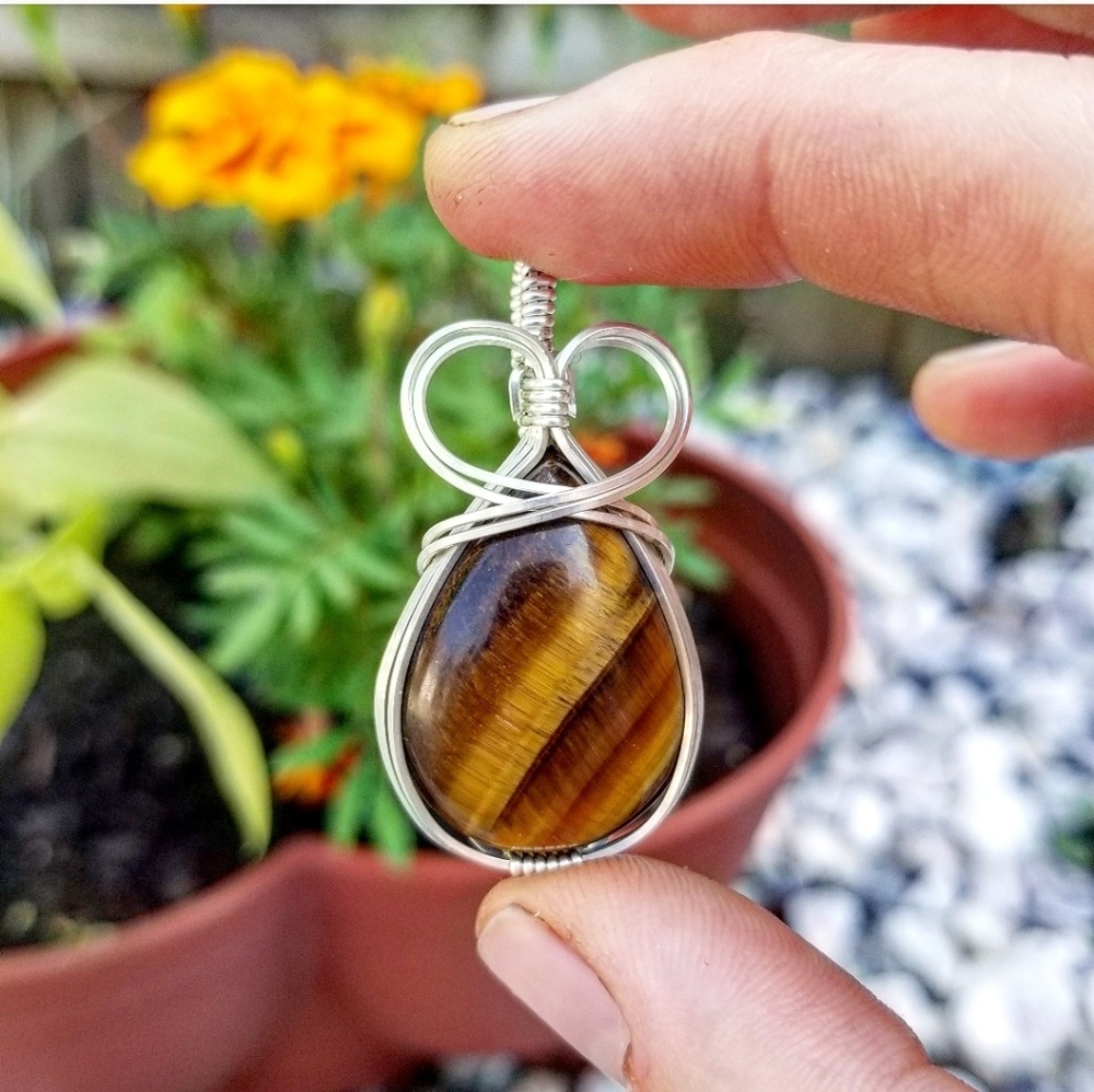 Tigers Eye Silver Pendant 🐯